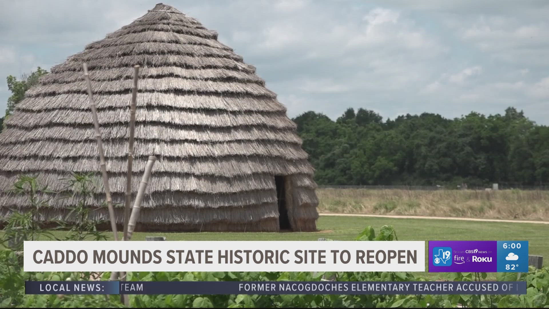 In April 2019, an EF-3 tornado ripped through the city of Alto and hit the area of Caddo Mounds during Caddo Culture Day.