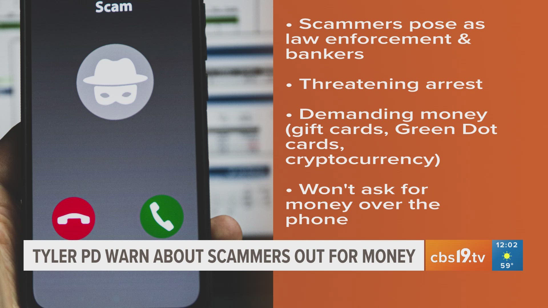 Tyler police warn residents of scammers posing as law enforcement officials