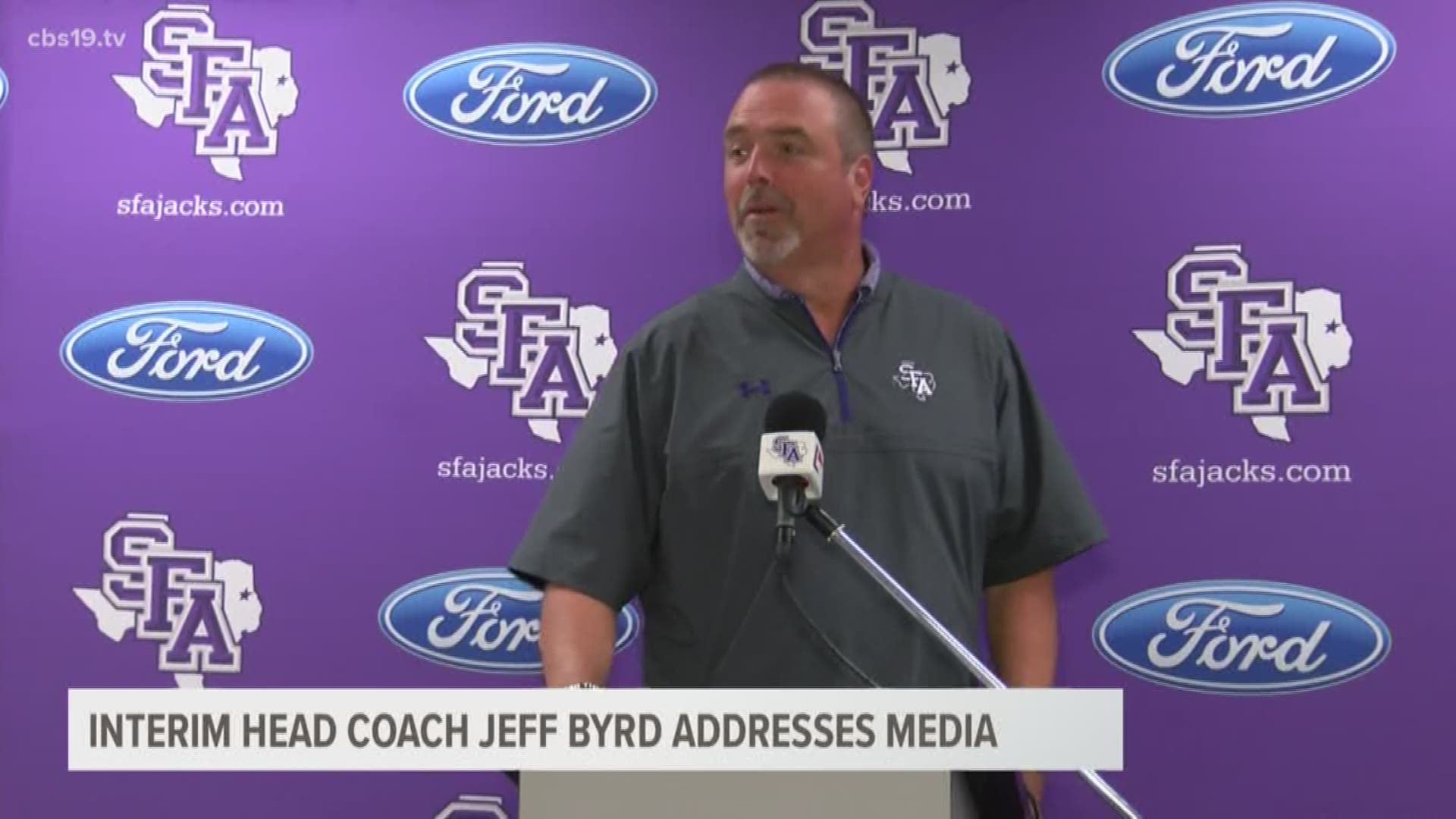 SFA holds press conference for Jeff Byrd