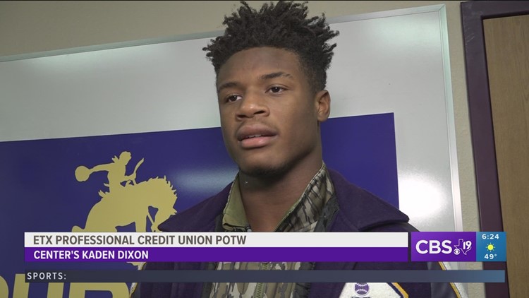 East Texas Professional Credit Union Player of the Week: Center's Kaden Dixon
