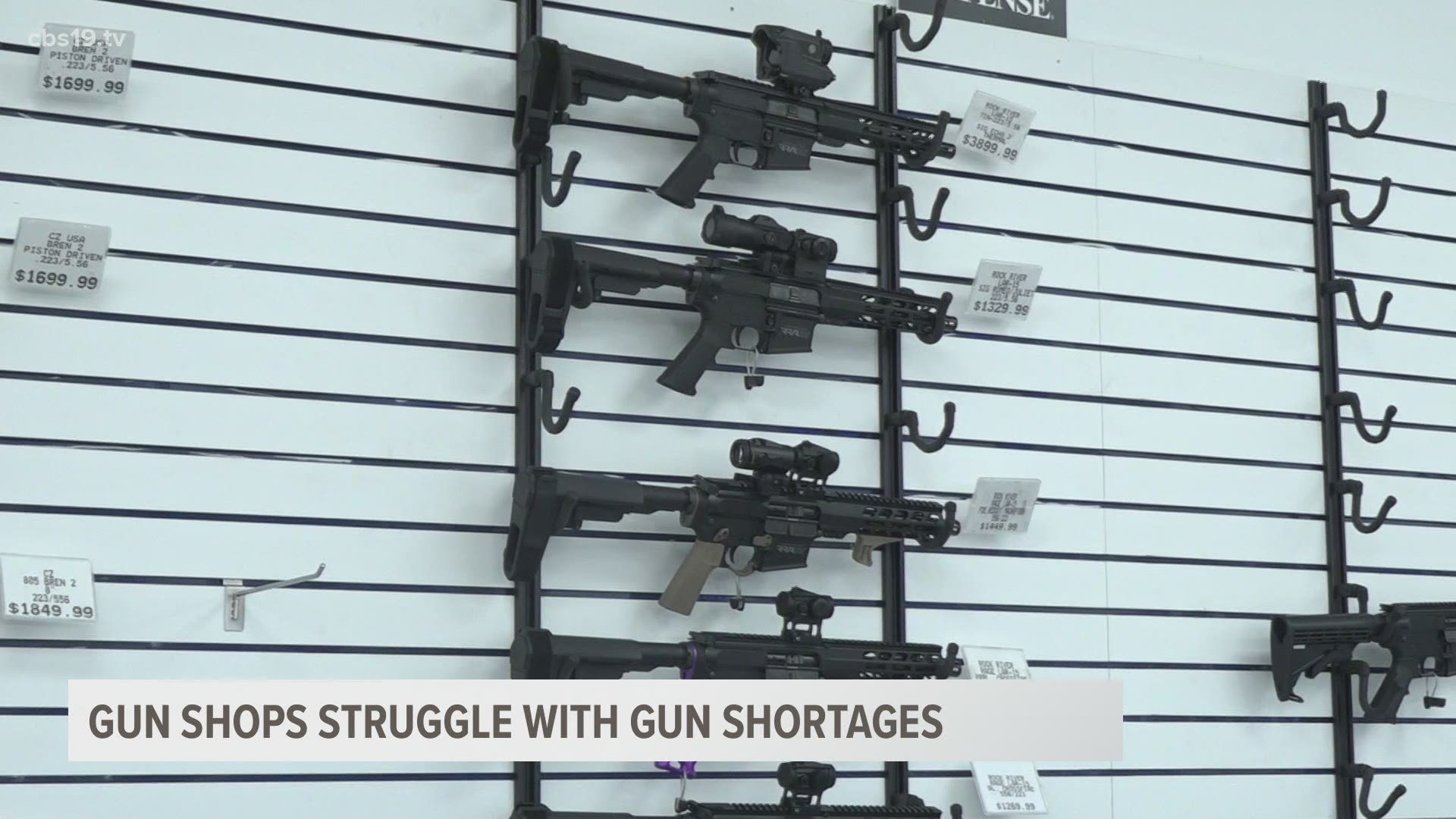 Demand for firearms is high but supply is low.
