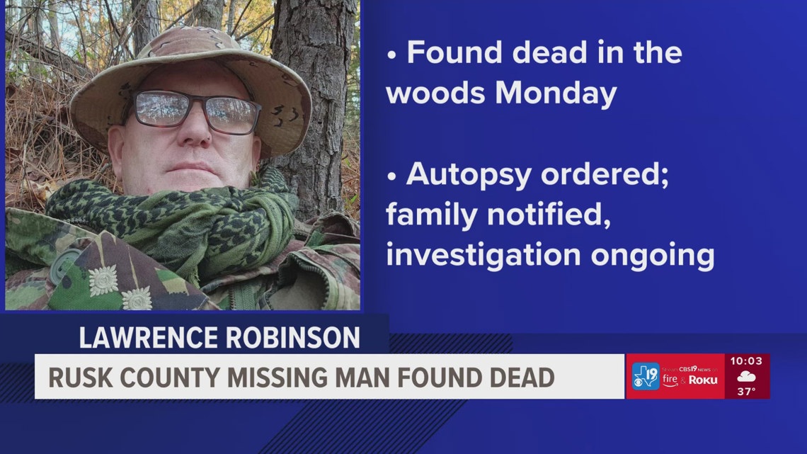 SHERIFF: Missing Rusk County man found dead | cbs19.tv