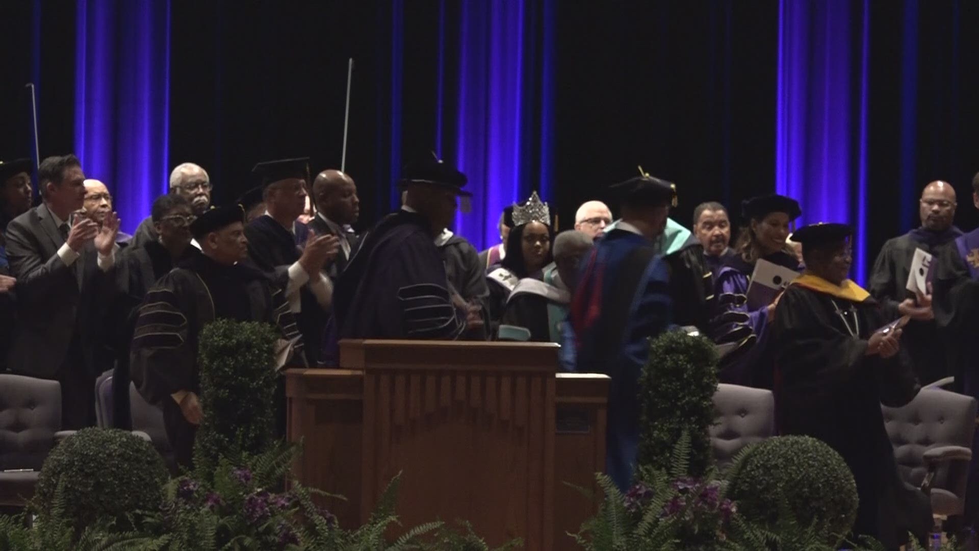 Community members, educators and elected officials gathered to honor the 17th president of Wiley College