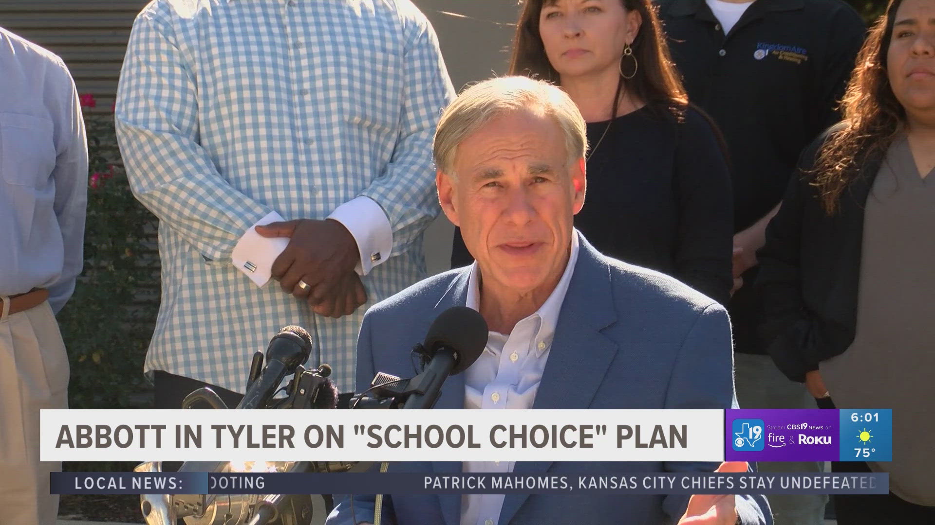 "When it comes to education, one size does not always fit all," Abbott said during a news conference at Kingdom Life Academy in Tyler. 