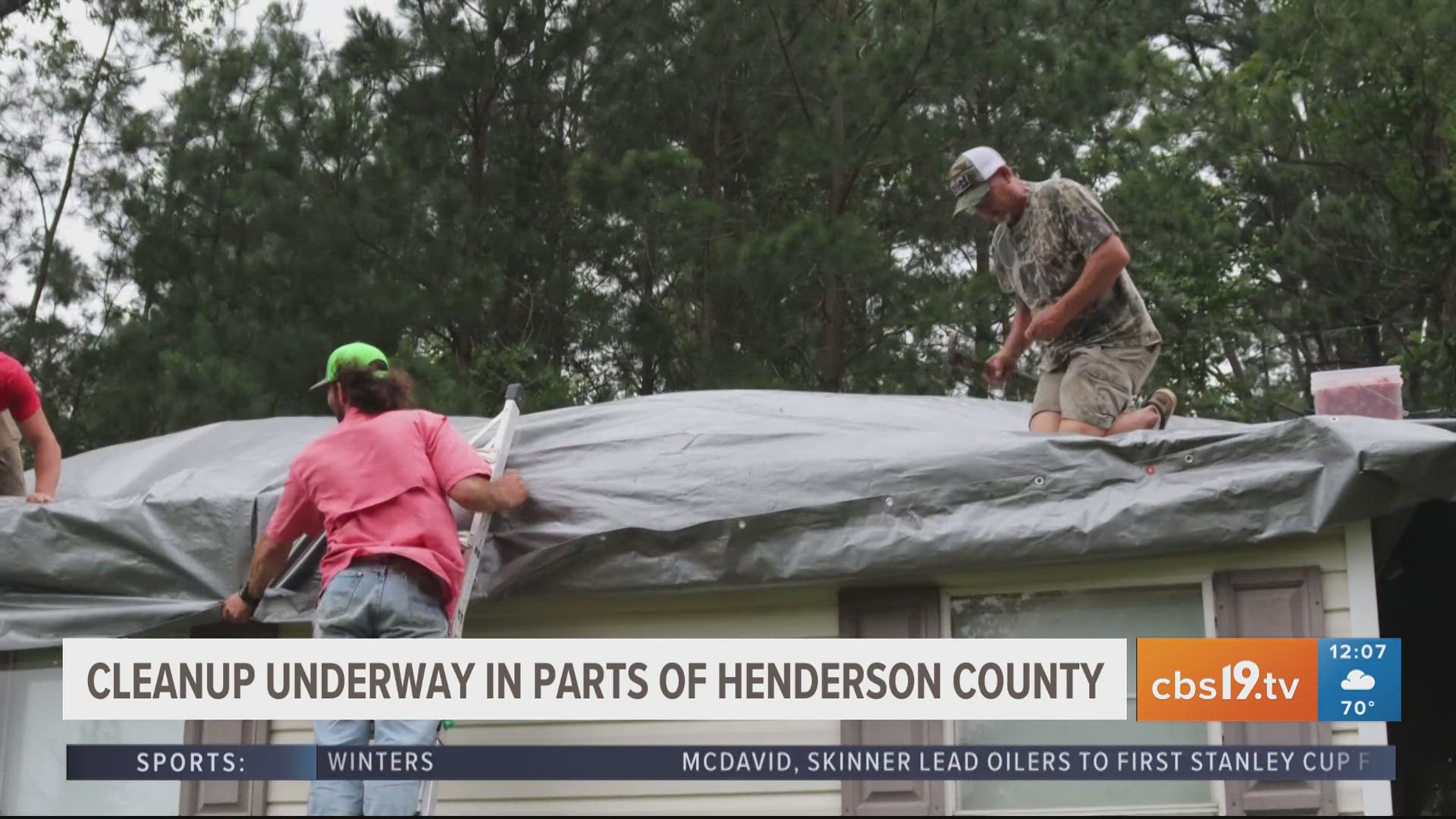 Cleanup efforts underway after severe weather causes tree damage in Henderson County