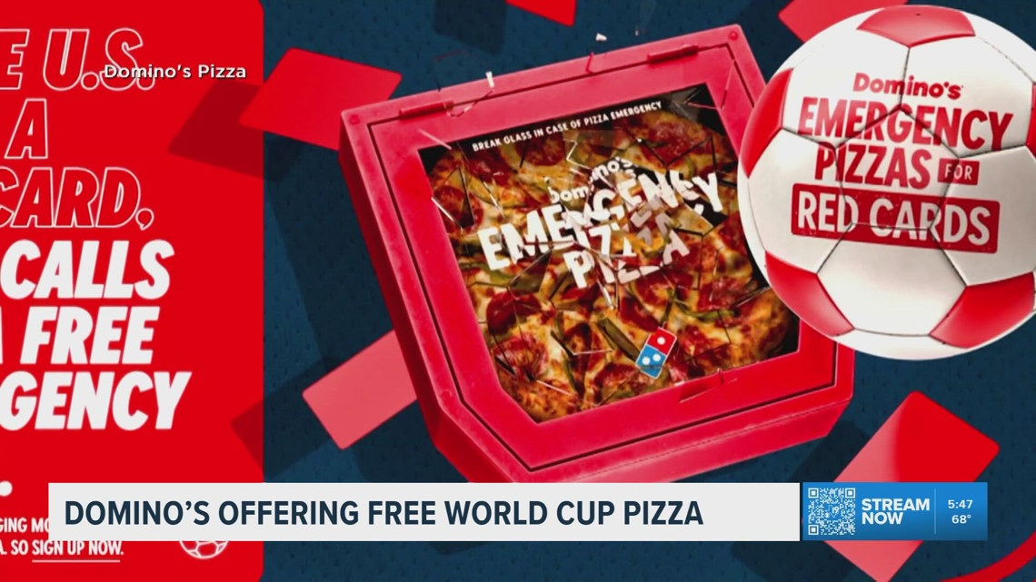 Domino's launches “emergency pizza” giveaway tied to World Cup red