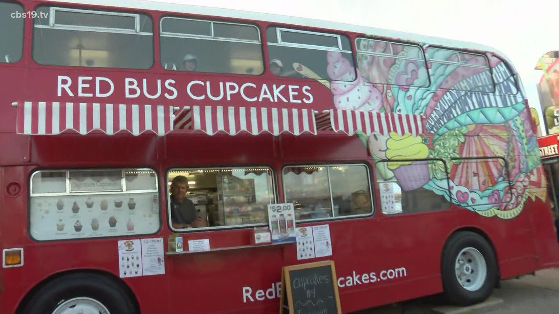 'Miss Kitty' the double decker bus is a sweet option when it comes to dodging a rainstorm that could pop up at the East Texas State Fair