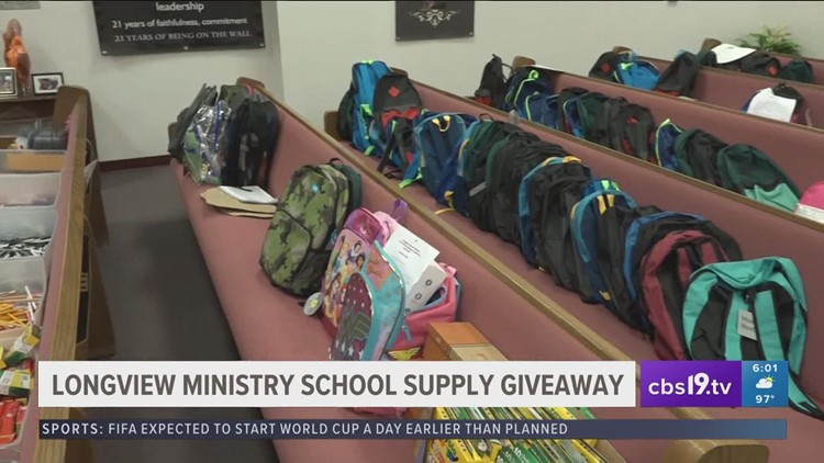 Longview ministry to giveaway school supplies, clothes, haircuts & more.