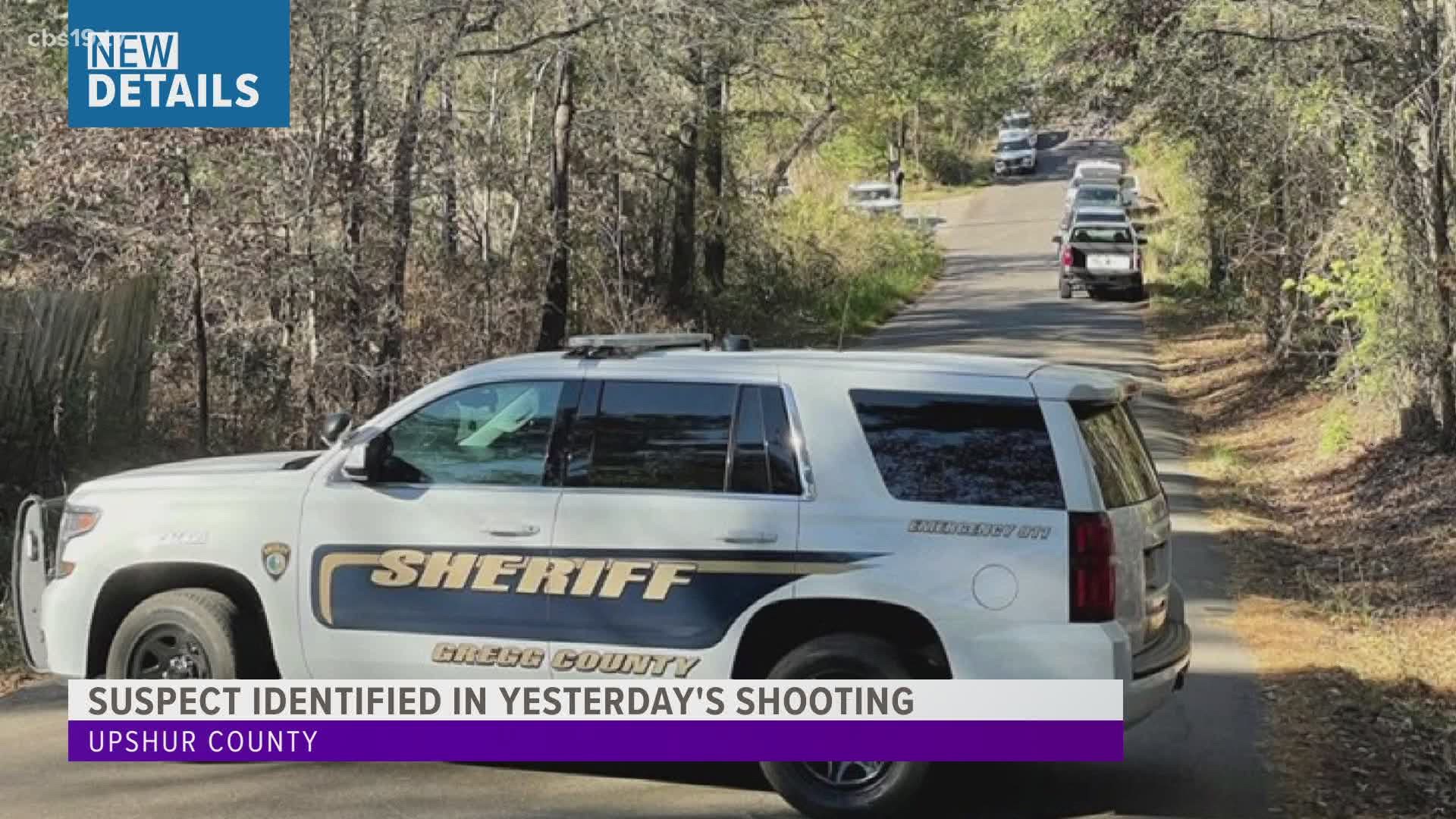 The Upshur County Sheriff's Office has identified the suspect who injured a deputy during a shootout early Monday morning.