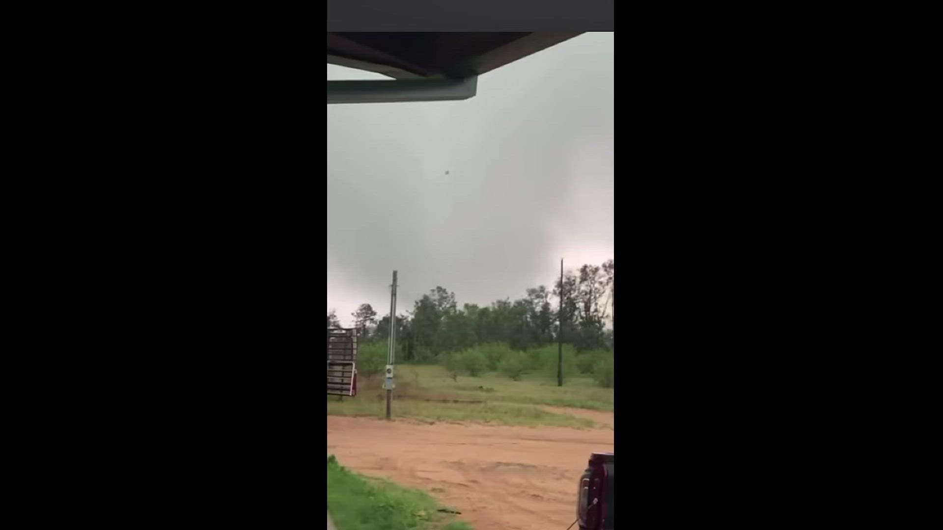 A tornado touched down Thursday, May 5, in Rusk County, Texas.