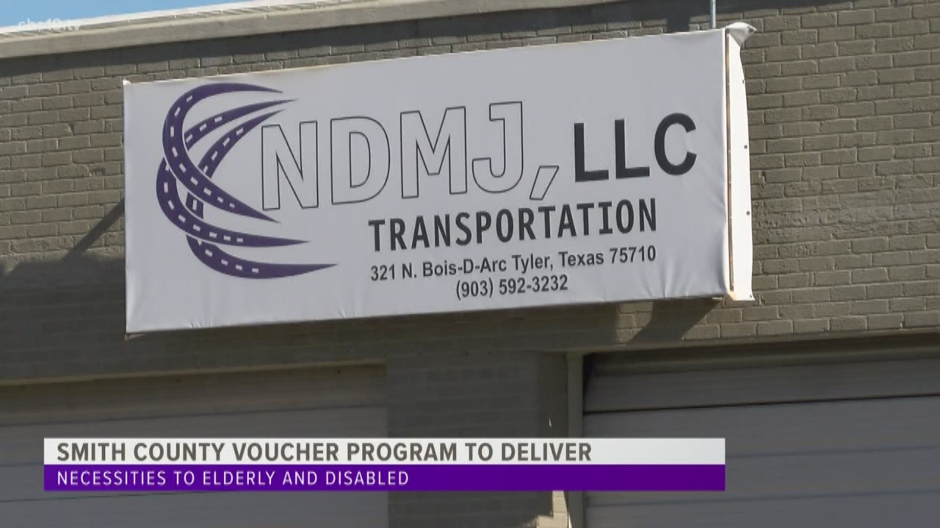 NDMJ Transportation and Smith County are teaming up to use the voucher program to deliver essential products to elderly and disabled.