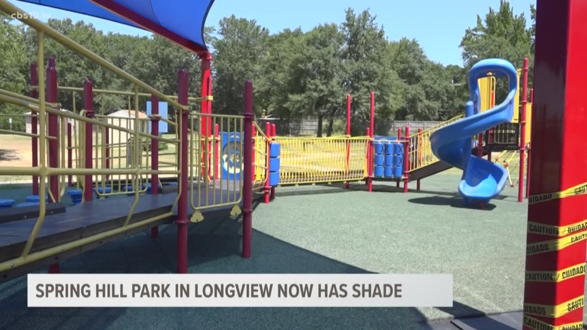 Last week a shade was put over Longview’s Spring Hill Park’s playground, making it easier for kids to have fun all day long.