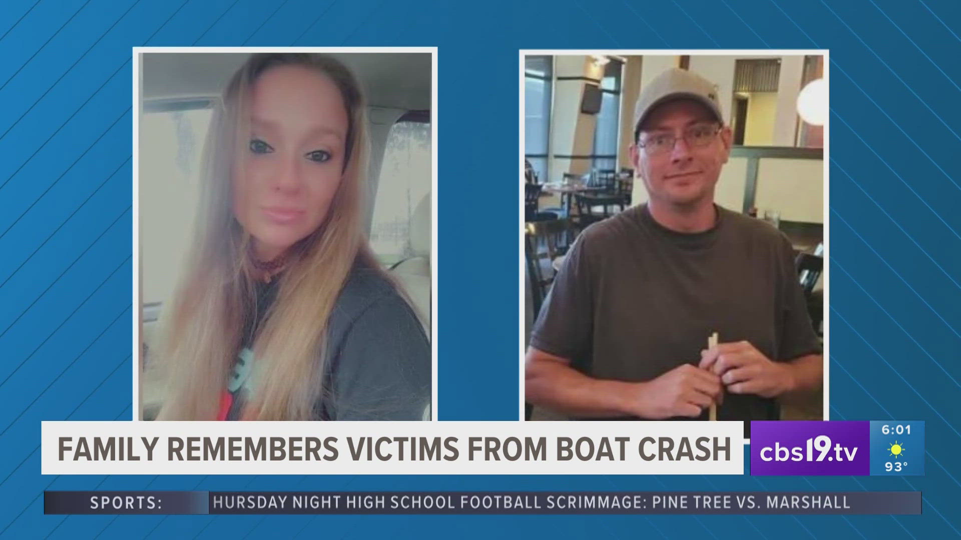 Staci Sexton and Ray, both 38, were two of the three people in a flat-bottom boat struck by a fishing boat around 6 a.m. Saturday, Aug. 18, on Lake Tyler.