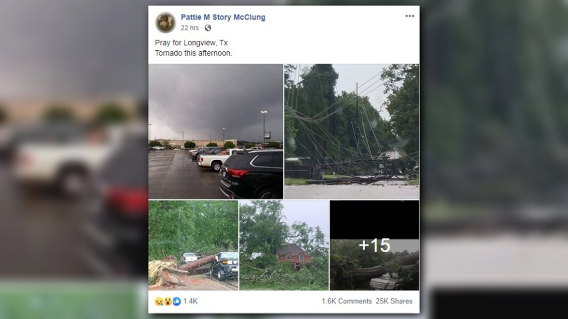 VERIFY Did viral photo show tornado in Longview? cbs19.tv