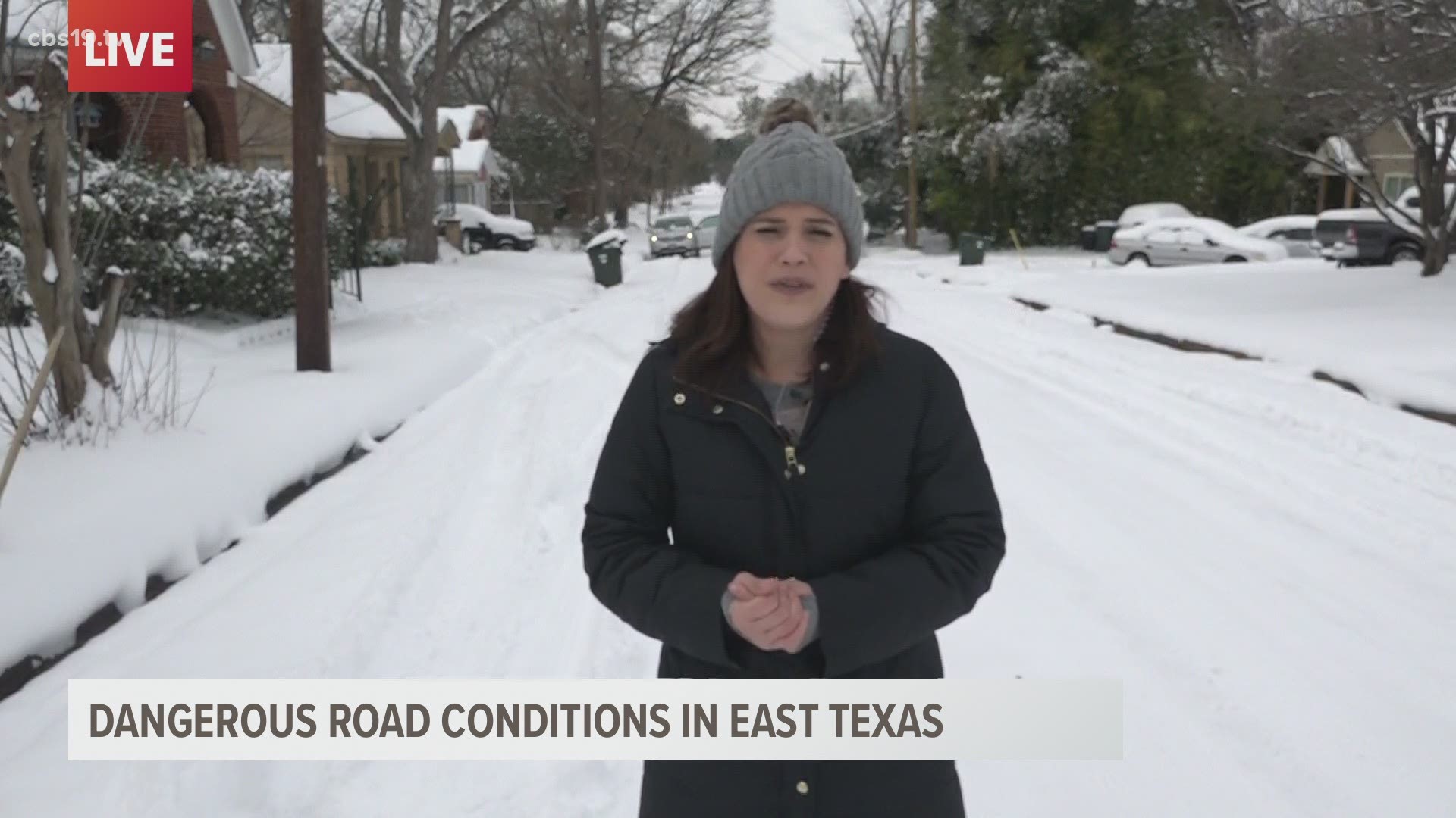 Dangerous road conditions in East Texas