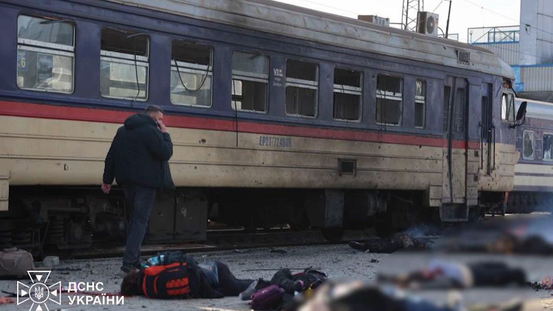 Train Phone Call Deadly drone attack on Ukraine train station kills 14, Zelensky calls ...