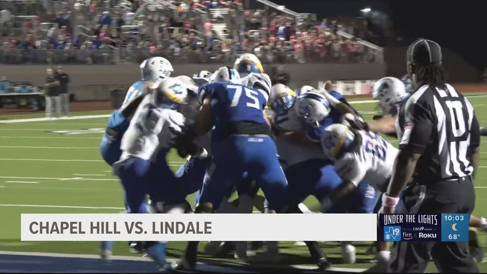 UNDER THE LIGHTS: Lindale beats Chapel Hill 35-23