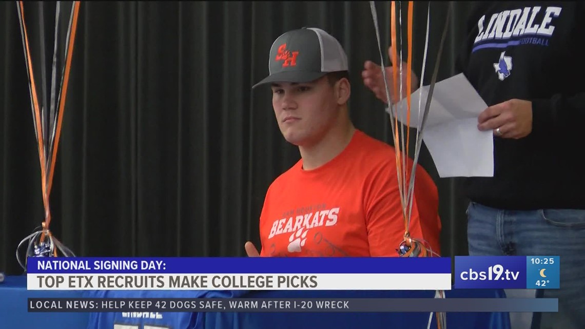 East Texas football athletes announce their college choice during National Signing Day