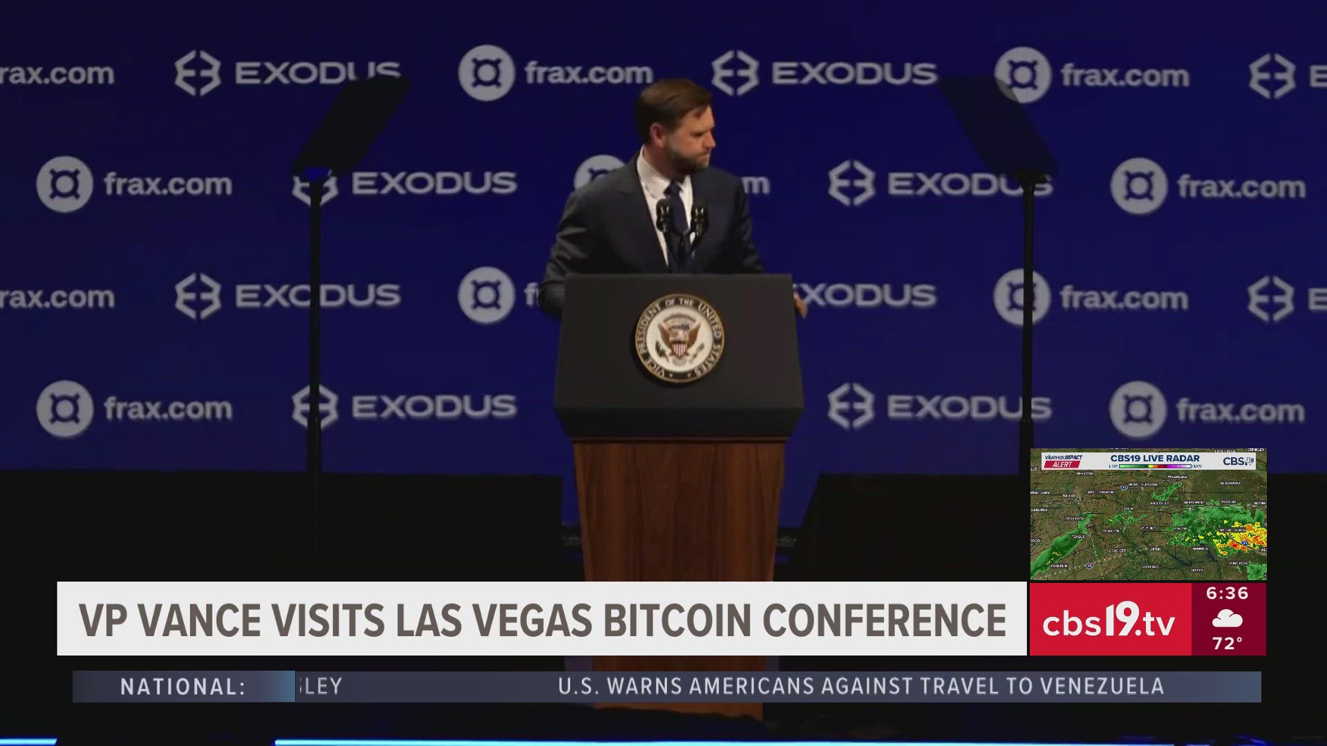 Vice President JD Vance visits bitcoin conference in Las Vegas