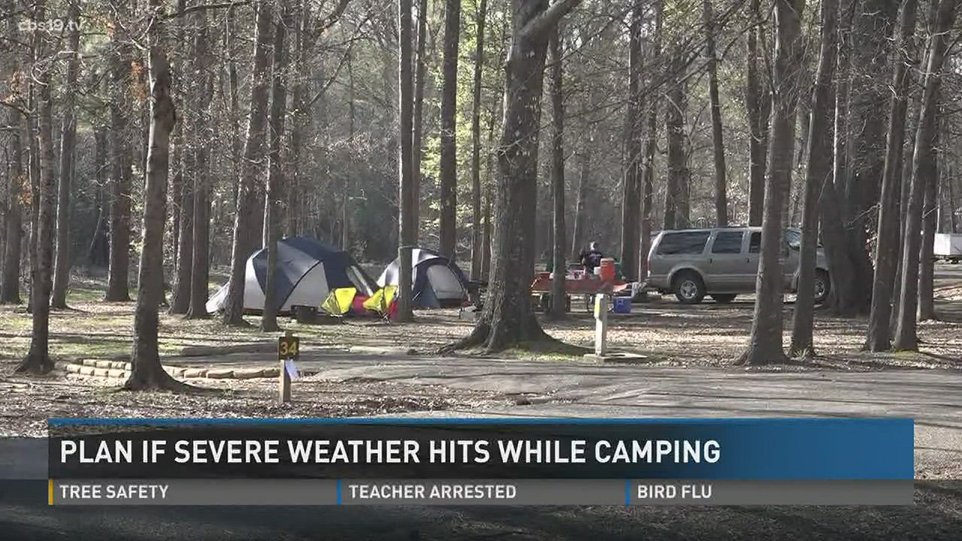 Camping during severe weather