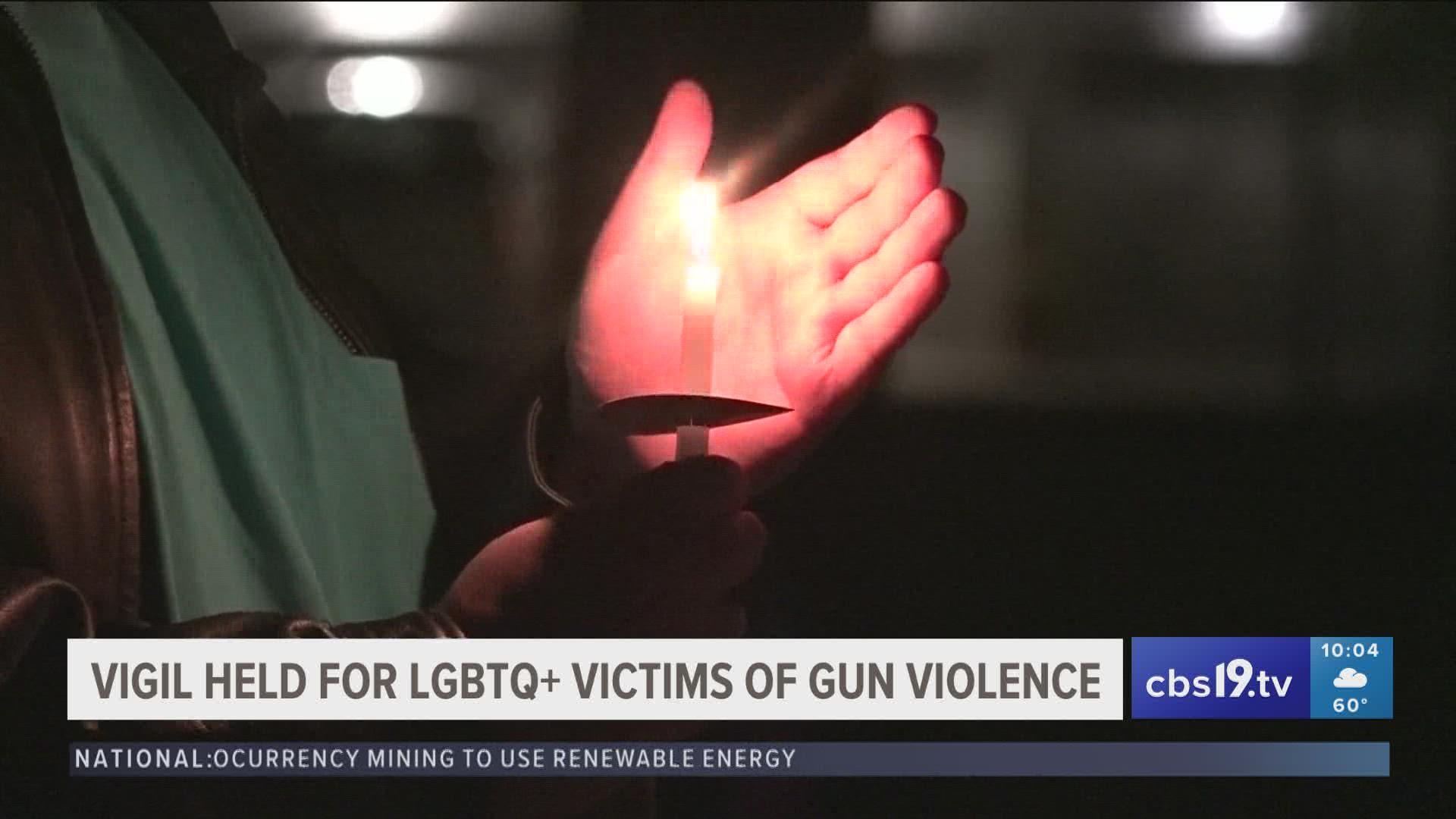 Vigil held at Bergfeld Park honoring victims of anti-LGBTQ+ gun violence