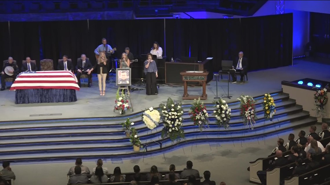 Funeral service for Deputy Lorenzo Bustos was held this morning | cbs19.tv