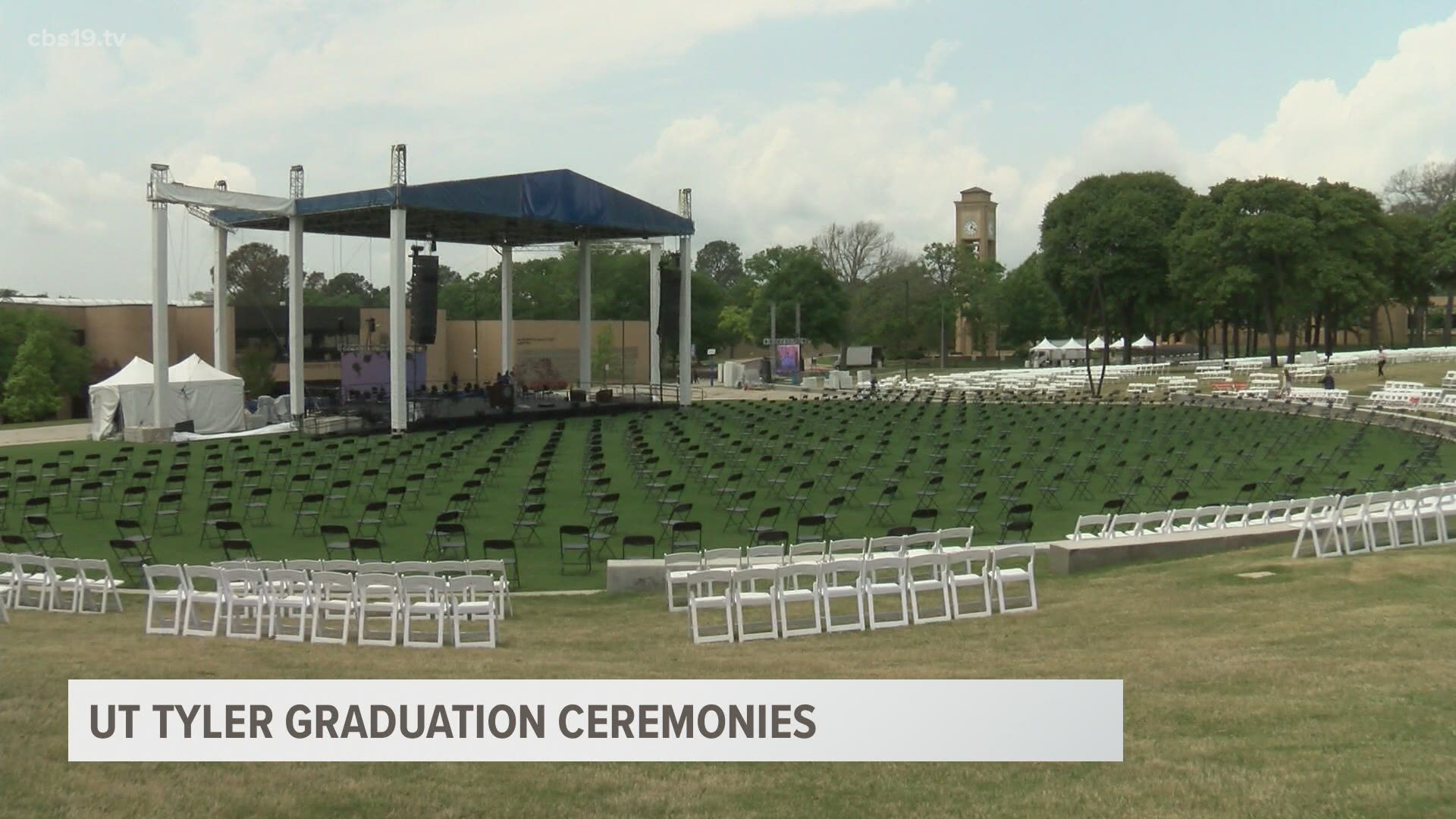 With COVID-19 guidelines in place, graduating Patriots will get their time to shine in the university's first-ever outdoor commencement celebration.