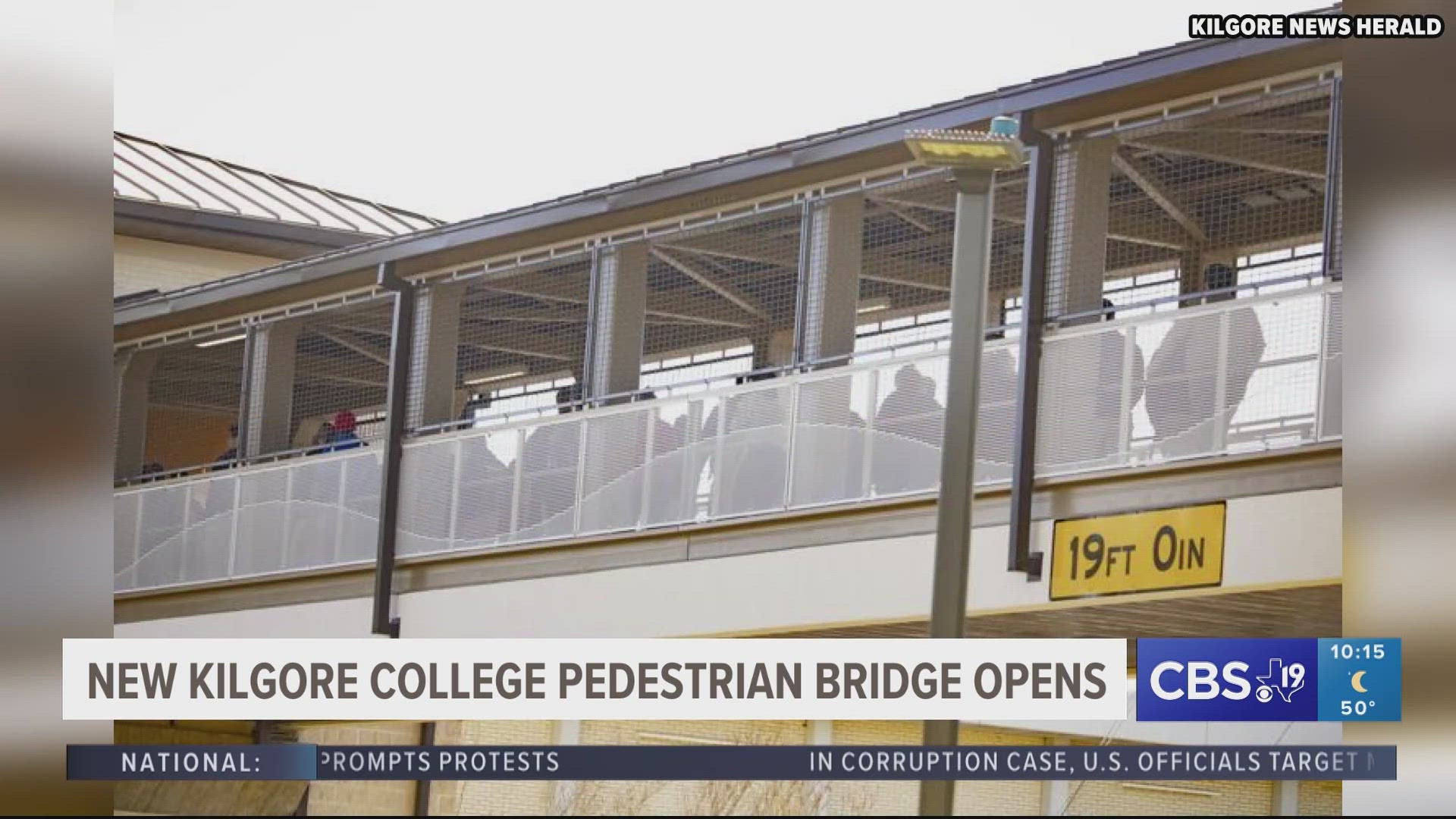 Kilgore College pedestrian bridge opens at last after long wait
