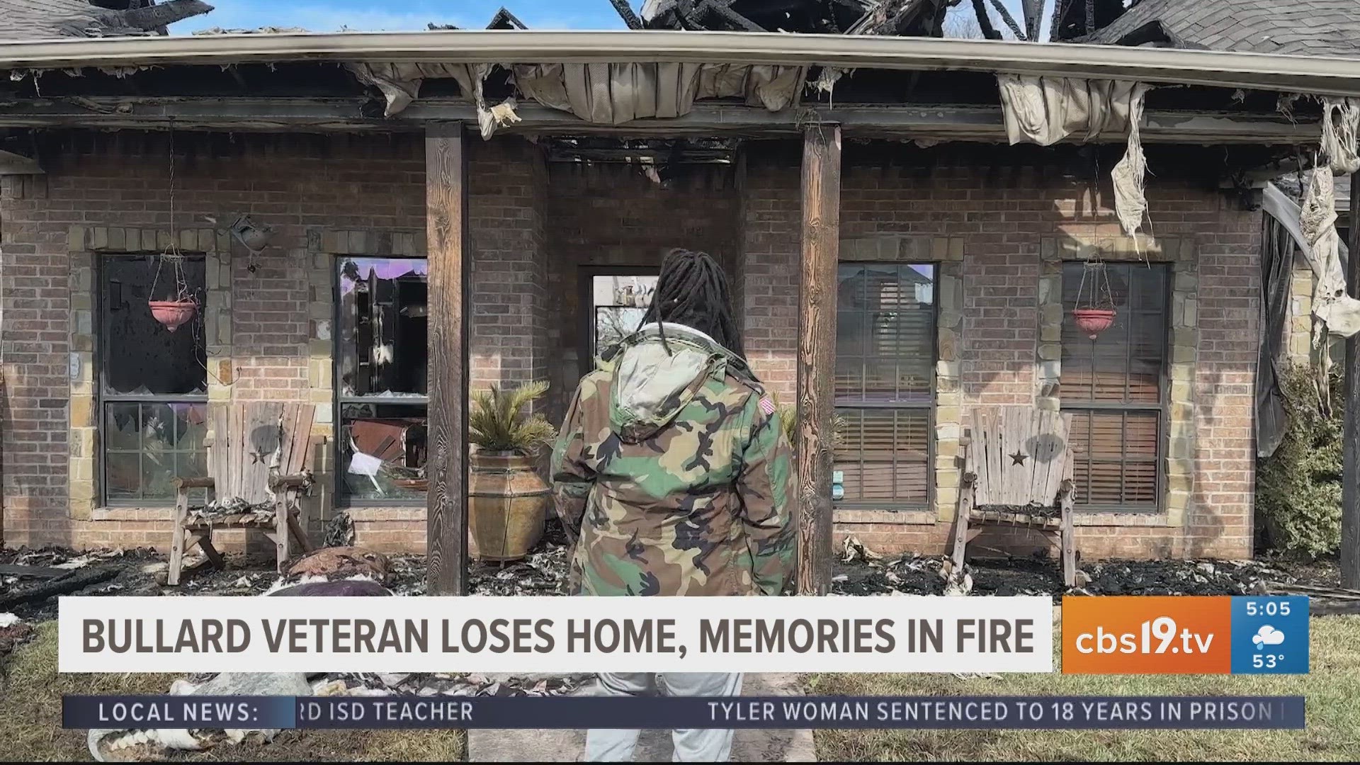 East Texas veteran loses home, memories in fire