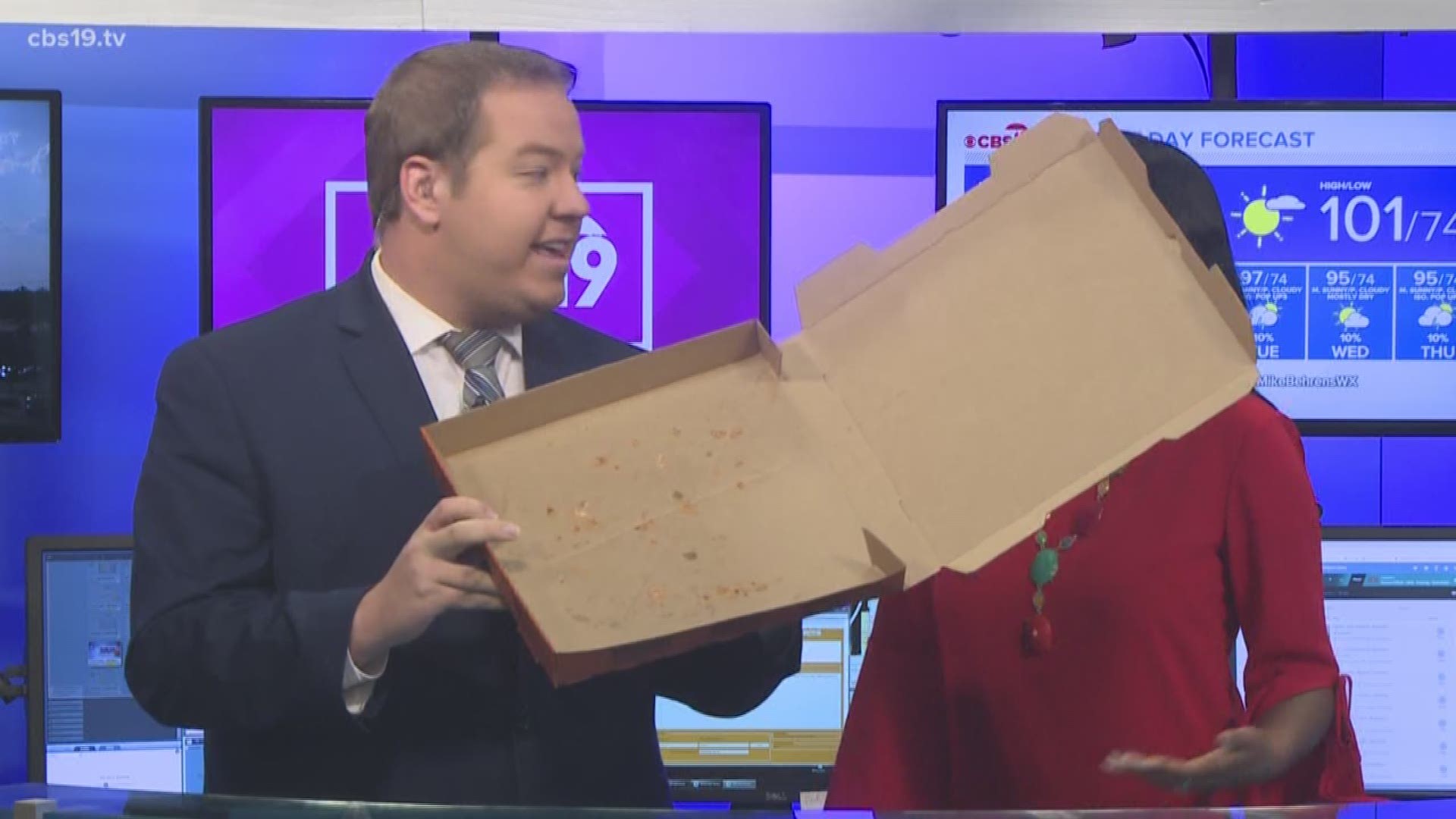 It's Cheese Pizza day and they didn't leave anything left for Meteorologist Michael Behrens. :(
