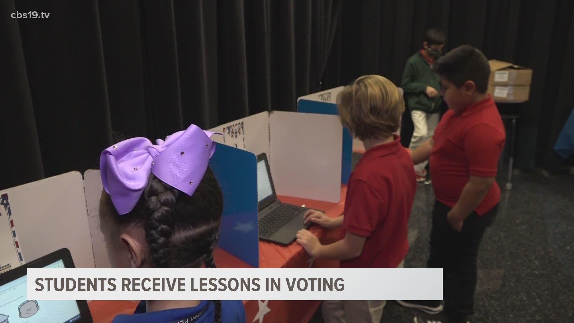 Students at Hudson PEP Elementary school received a lesson in civics with a mock presidential election.