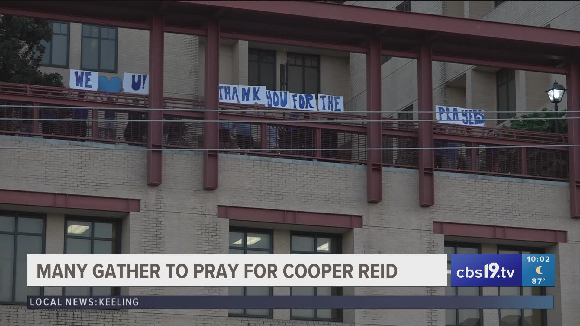 East Texans hold prayer vigil for Cooper Reid