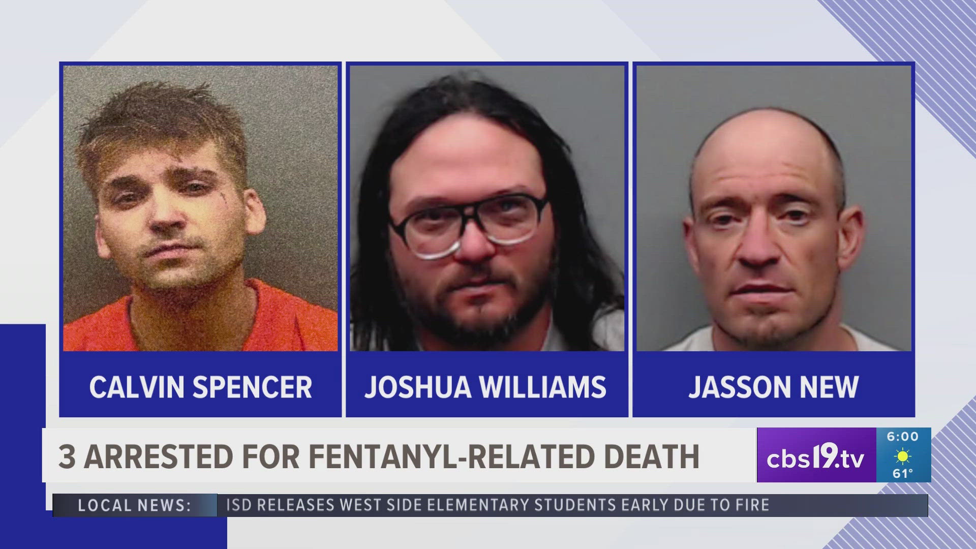 Spencer was taken into custody at his residence in Tyler for Crone's death. During the arrest, deputies seized several handguns and 1,000 fentanyl pills.