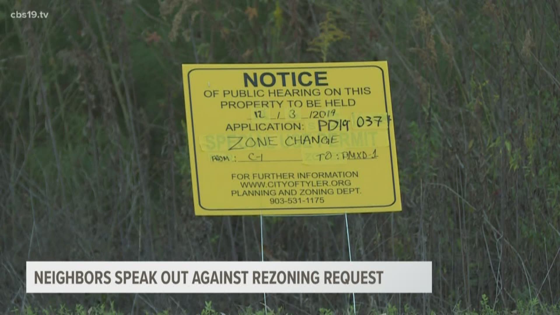 The Woods Subdivision community in Tyler spoke out against a proposed rezoning that would allow for apartments to be built near their homes.