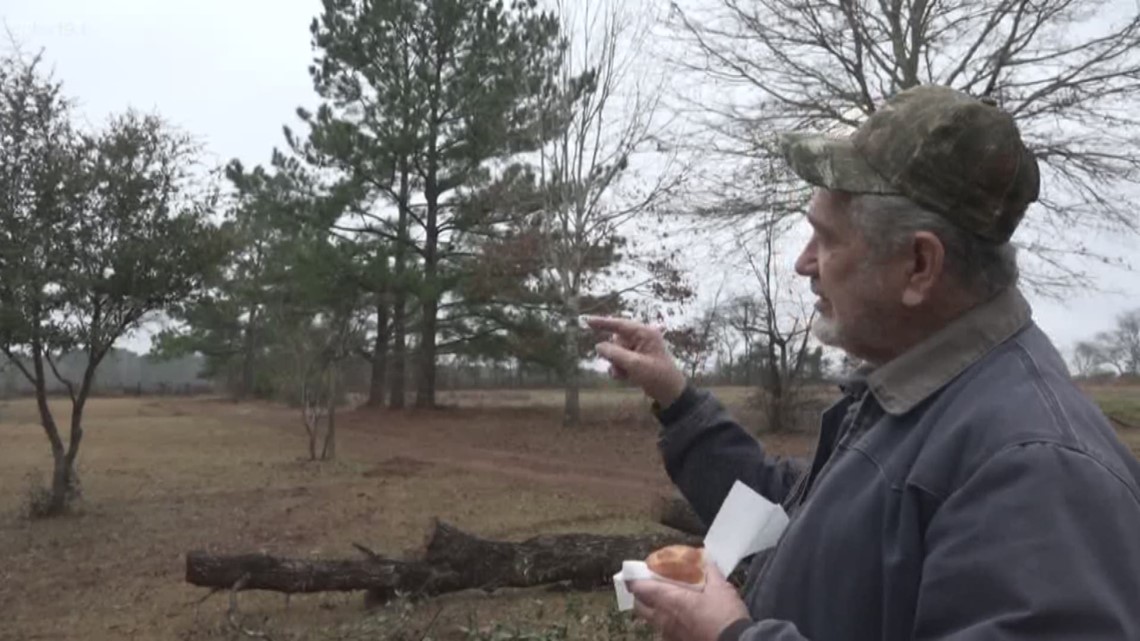 Tornado destroys trees surrounding Reklaw house cbs19.tv