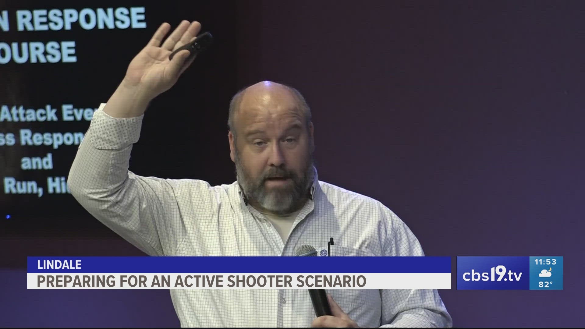 Smith County detective gives citizen active shooter response training at Calvary Commission in Lindale