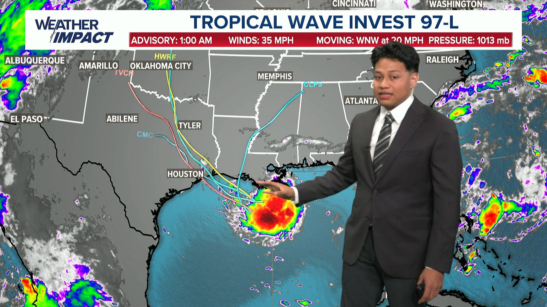 Tropical wave could become Tropical Storm Edouard in Gulf of Mexico; potential to bring much-needed rain to East Texas