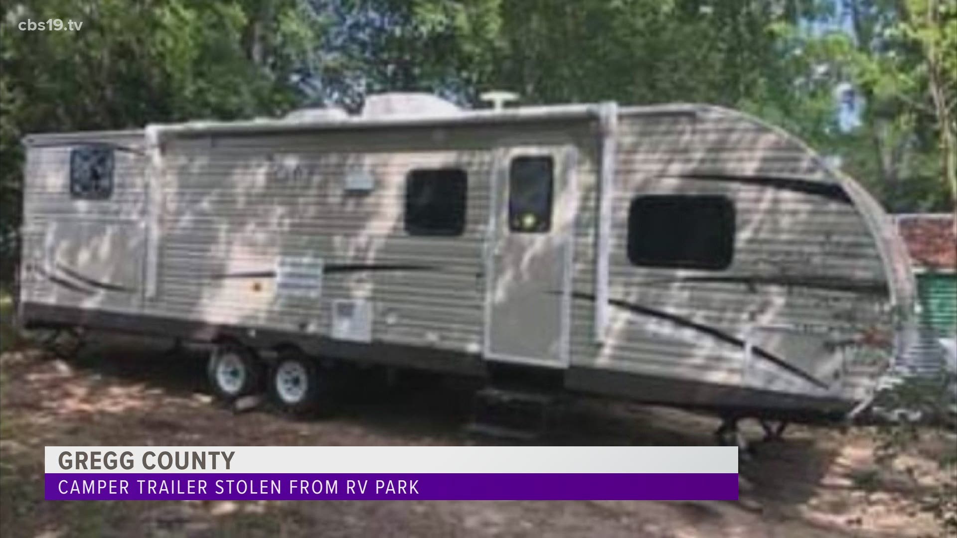 The Gregg County Sheriff's Office is seeking information regarding a camper trailer that was reported stolen.