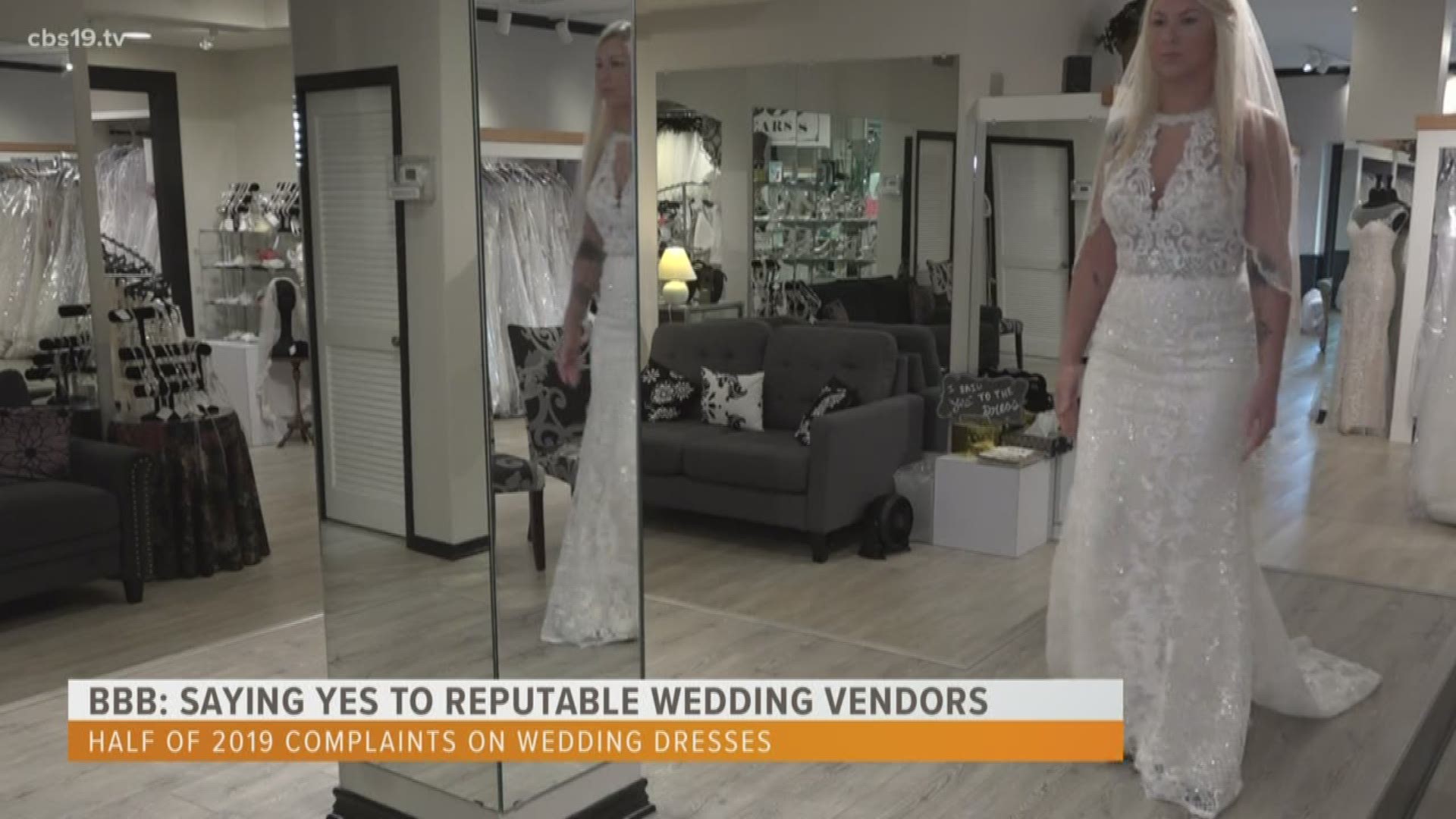 The BBB says brides should have face to face interaction when purchasing a wedding dress.