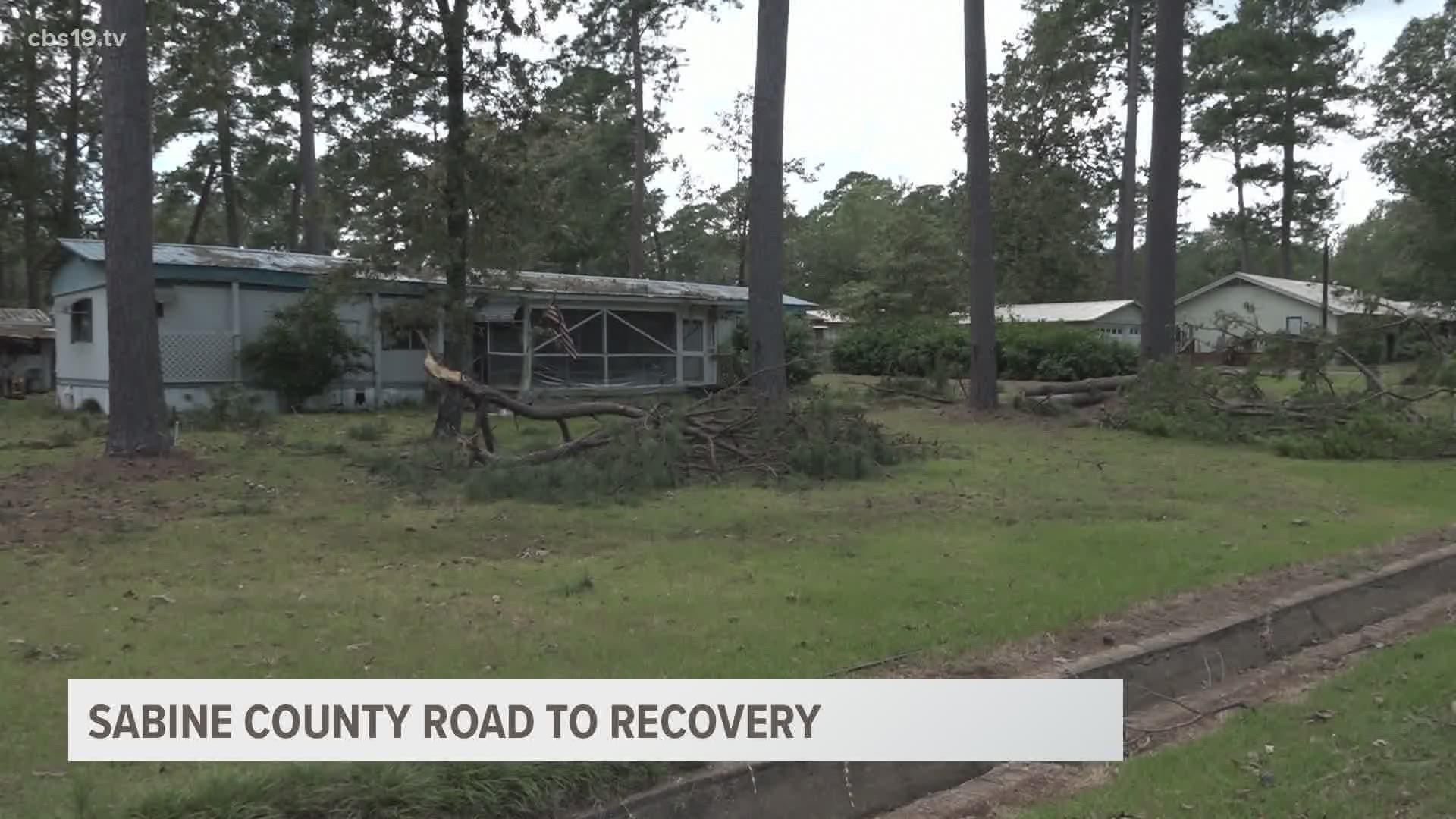 Sabine County residents begin cleanup from destruction left by