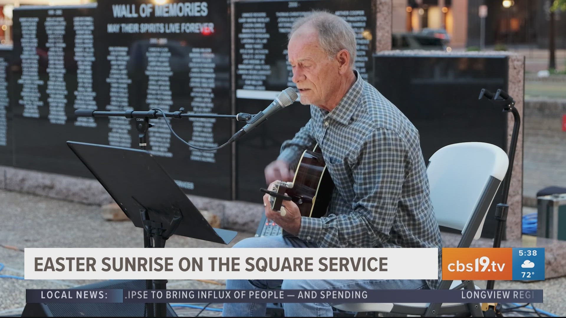 Calvary Chapel hosts sunrise Easter service on downtown Tyler square