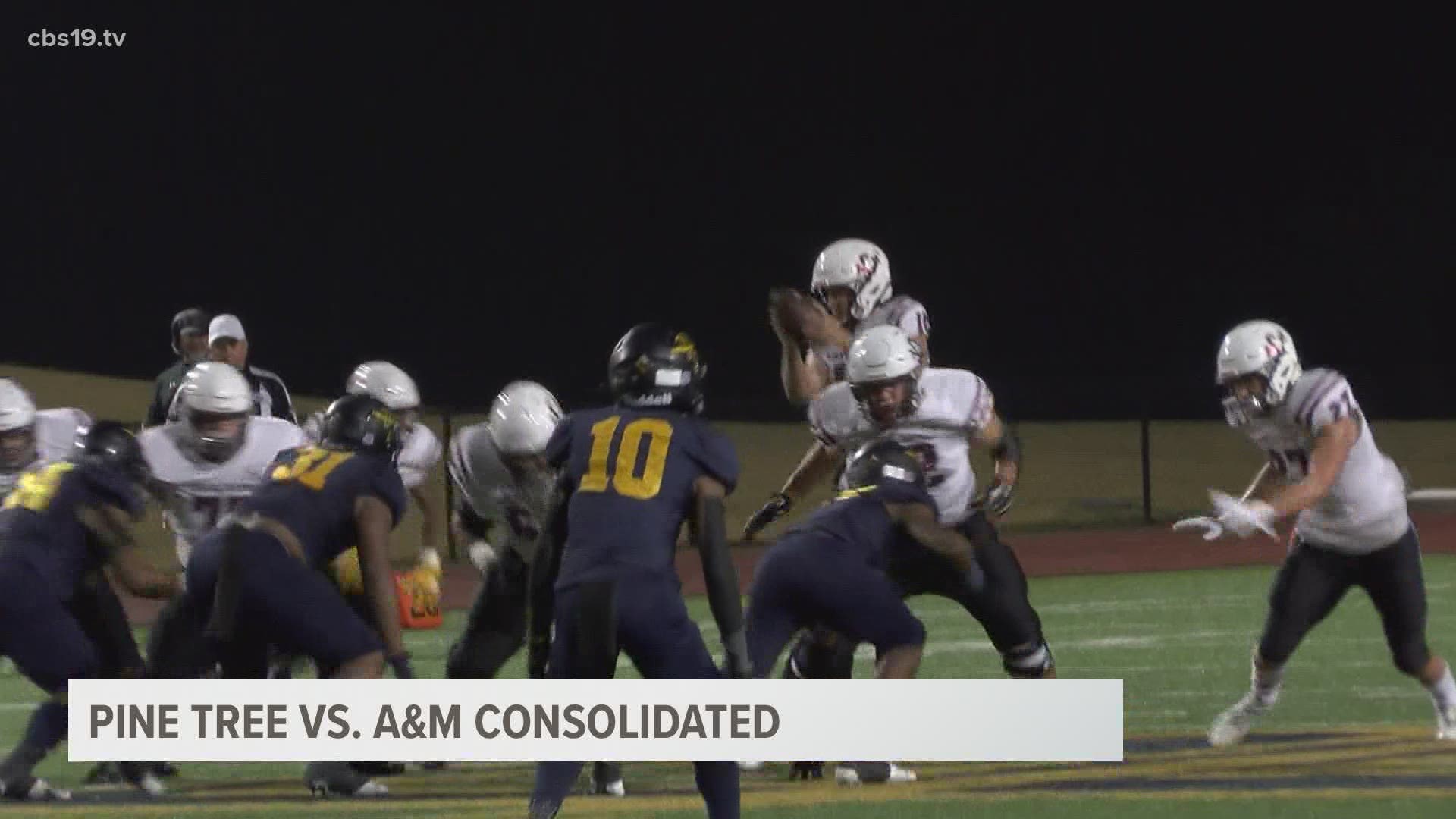 The A&M Consolidated Tigers took on the Pine Tree Pirates in Longview in the first round of the UIL High School Football Playoffs.