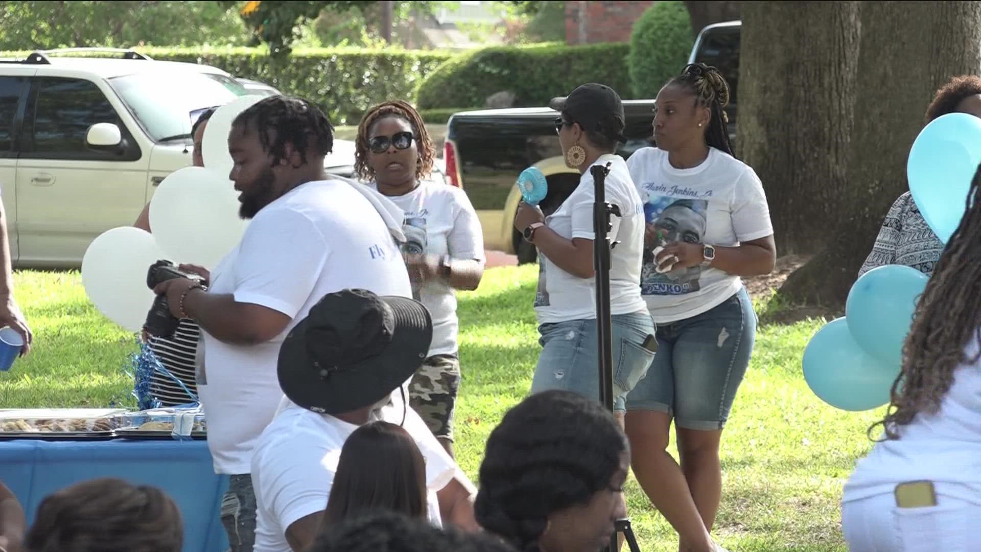 The family of Marvin Jenkins, one of the victims in the deadly car wreck on Highway 110 on July 22nd, had a celebration of life for him this evening