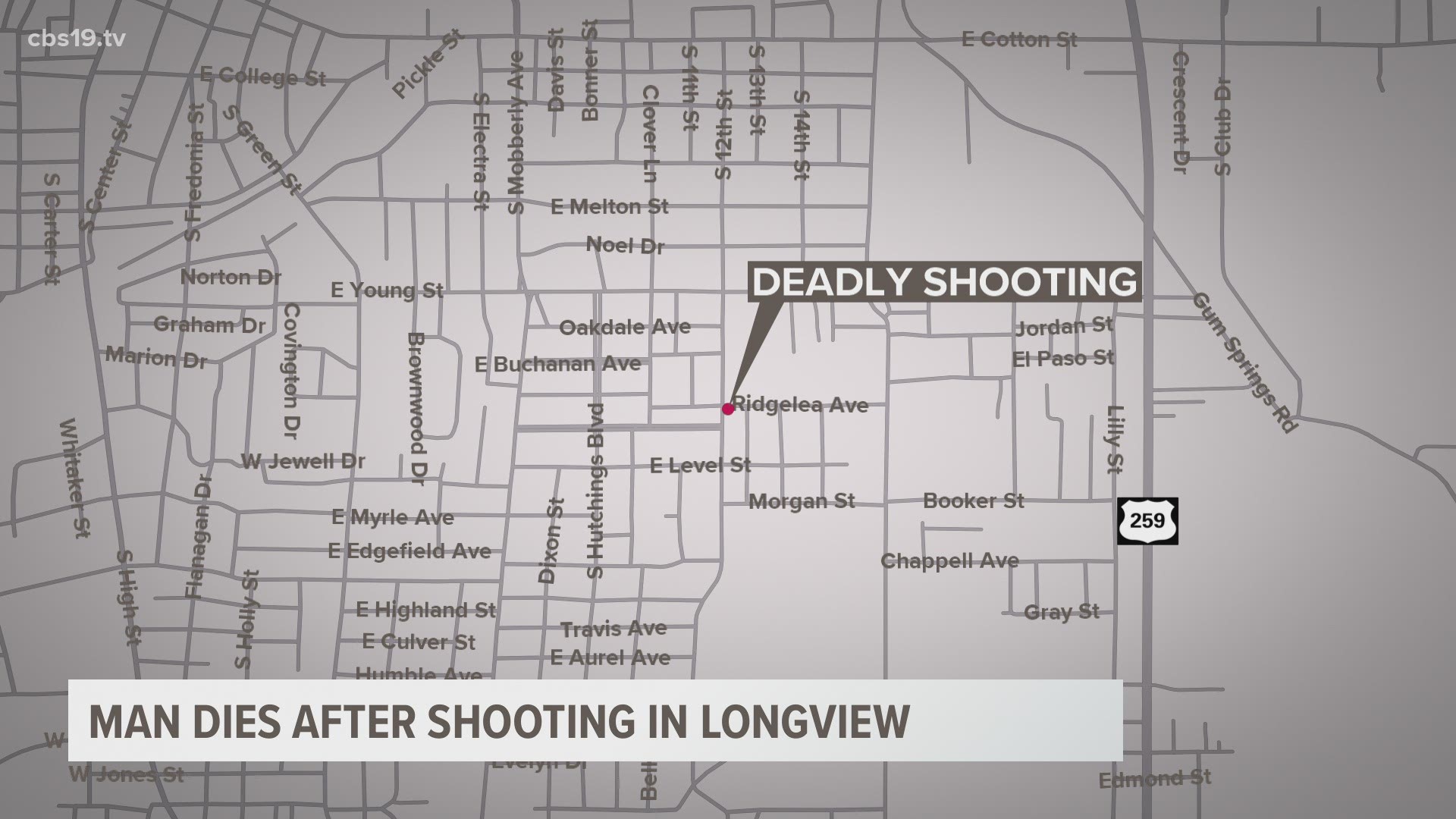 The Longview Police Department is investigating a shooting that left one person dead Monday.