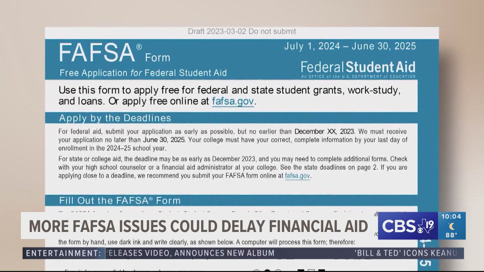 This week, the U.S Department of Education announced that colleges and universities will not be able to make corrections to financial aid forms in bulk.