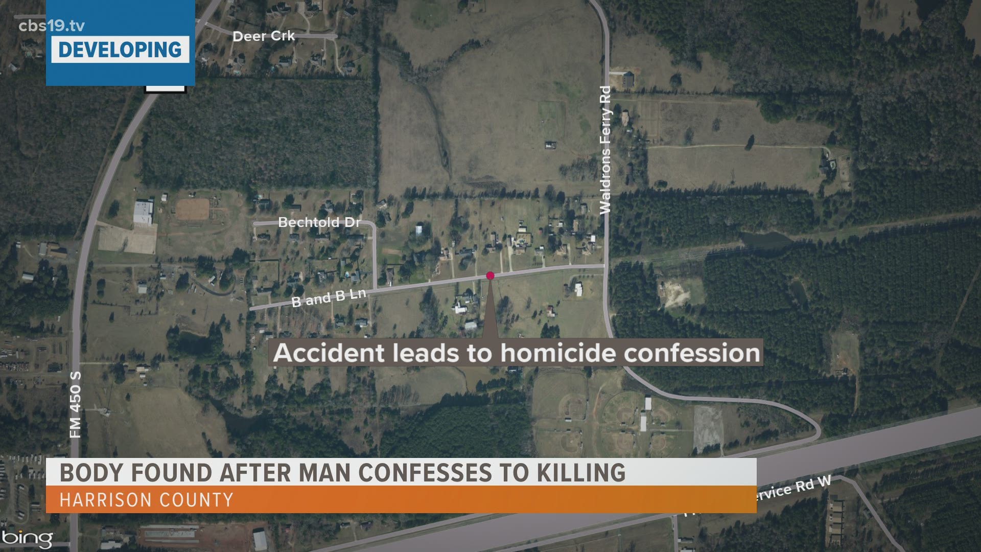 The body of a man was discovered in Harrison County on Friday after a man in custody confessed to killing him.