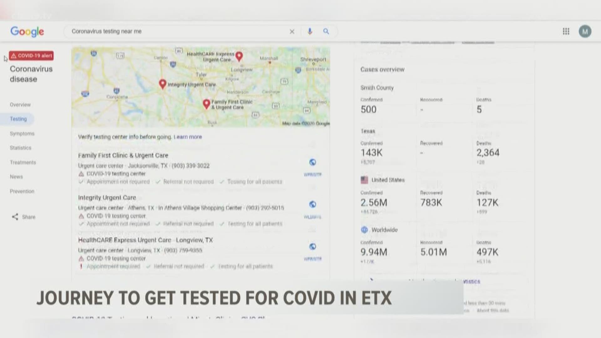 How hard is it to be tested for COVID-19? CBS19's Matt Lackritz was searching for a test after being exposed to the virus earlier in the week.