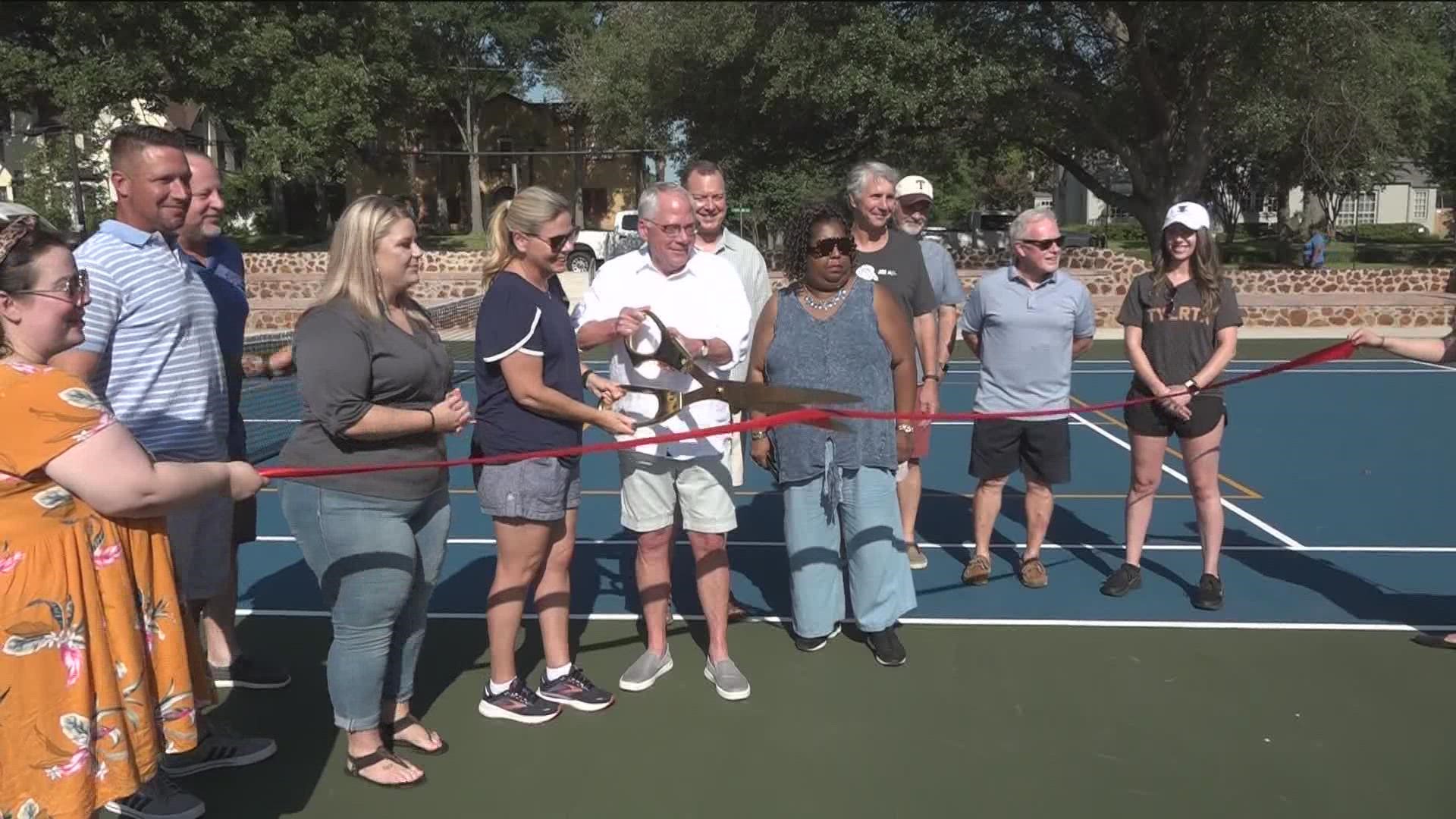 A grand re-opening ceremony was held Saturday morning in the park.