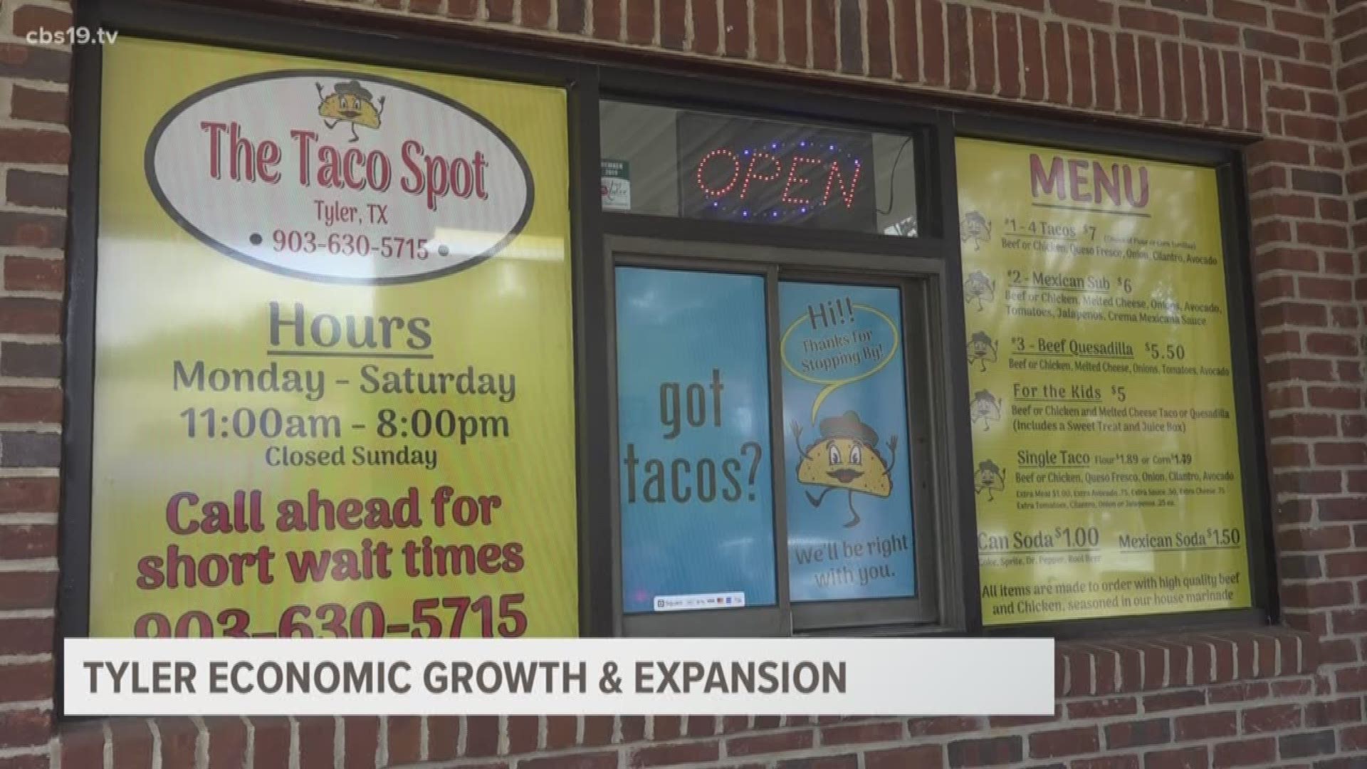 The emergence of new family businesses like "The Taco Spot" is just one sign of a Tyler economy that shows no signs of slowing down.