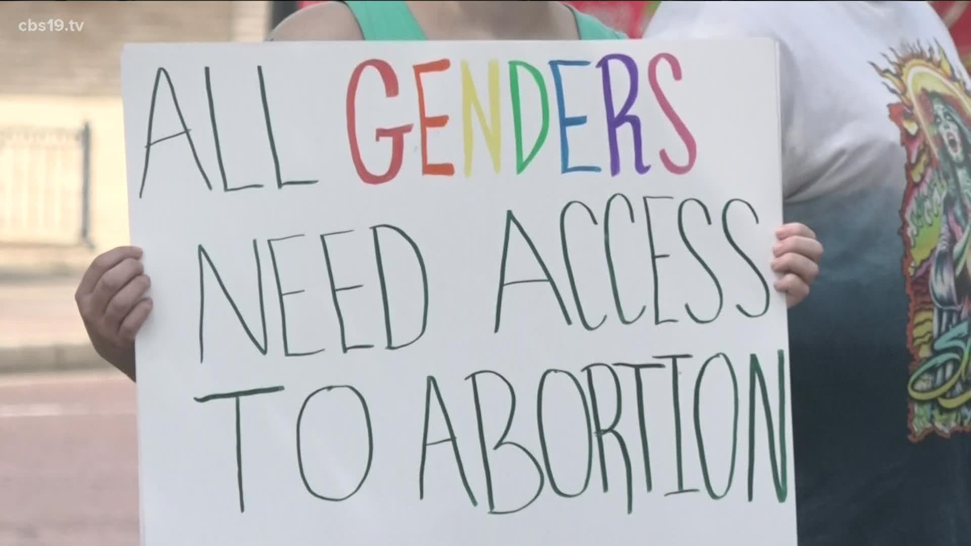 Pro-choice, pro-life advocates protest on downtown Tyler square on Mother's Day